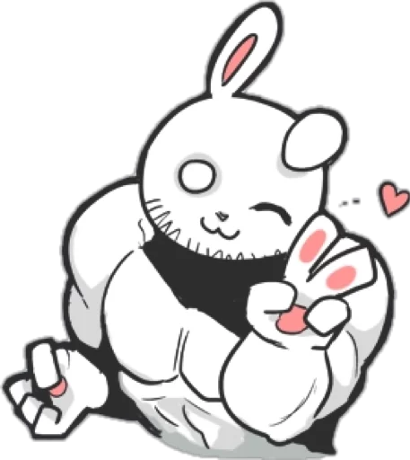 😉 Стикер «Rabbo the Muscle Rabbit» для Telegram