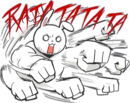 😡 Стикер «Rabbo the Muscle Rabbit» для Telegram