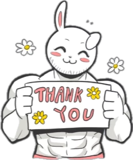 ☺️ Стикер «Rabbo the Muscle Rabbit» для Telegram