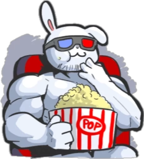 😎 Стикер «Rabbo the Muscle Rabbit» для Telegram