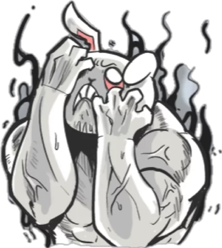 😫 Стикер «Rabbo the Muscle Rabbit» для Telegram