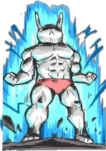 💪 Стикер «Rabbo the Muscle Rabbit» для Telegram