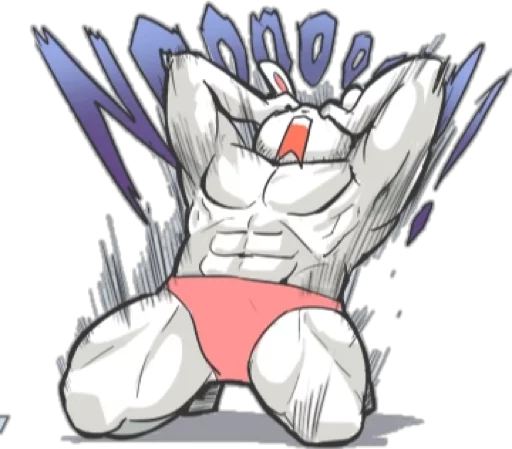 😫 Стикер «Rabbo the Muscle Rabbit» для Telegram