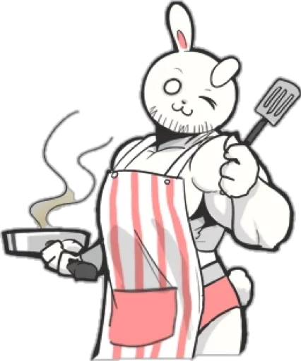 😉 Стикер «Rabbo the Muscle Rabbit» для Telegram