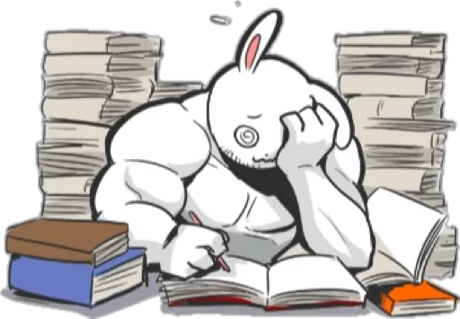 😵 Стикер «Rabbo the Muscle Rabbit» для Telegram