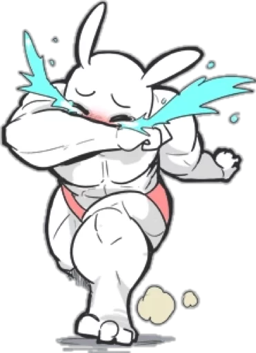 😭 Стикер «Rabbo the Muscle Rabbit» для Telegram