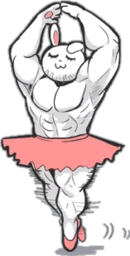 😌 Стикер «Rabbo the Muscle Rabbit» для Telegram