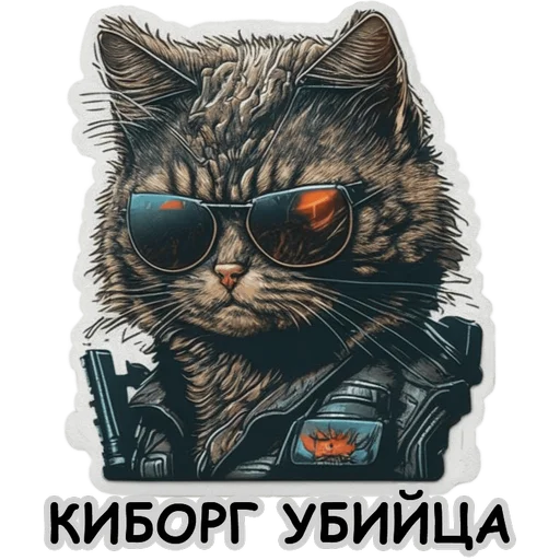 😎 Стикер «Рабочие коты» для Telegram