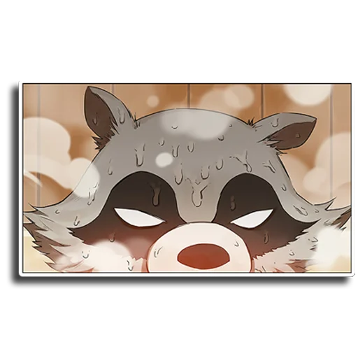 😶‍🌫️ Стикер «Енот Аман» для Telegram