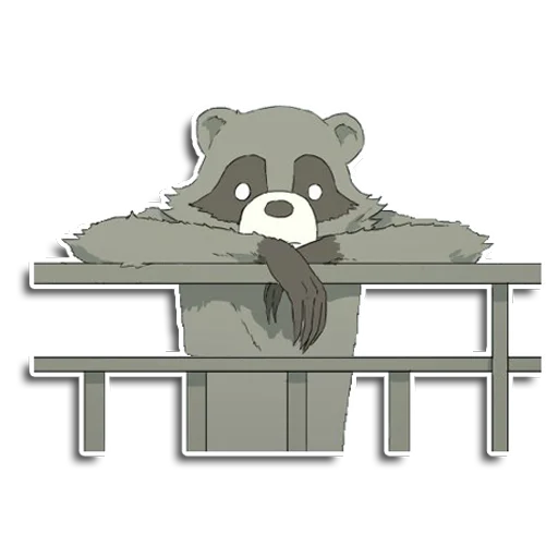 😶 Стикер «Енот Аман» для Telegram