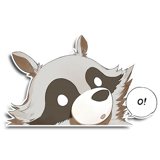 😯 Стикер «Енот Аман» для Telegram