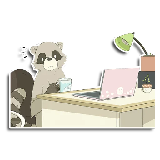 😕 Стикер «Енот Аман» для Telegram