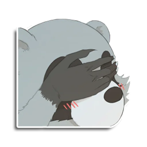 🤭 Стикер «Енот Аман» для Telegram