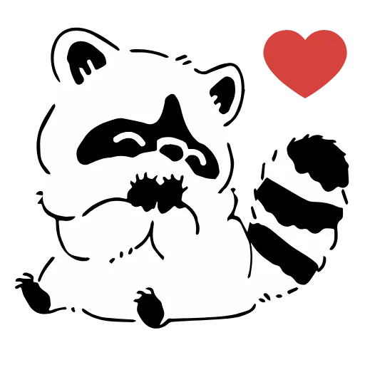 😘 Эмодзи «От енота о Р??оте» для Telegram