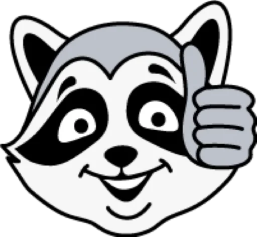 👍 Стикер «raccoon» для Telegram