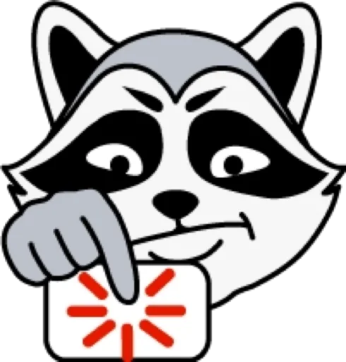 🧐 Стикер «raccoon» для Telegram