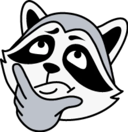 🤔 Стикер «raccoon» для Telegram