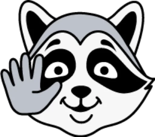 Стикерпак raccoon для Telegram