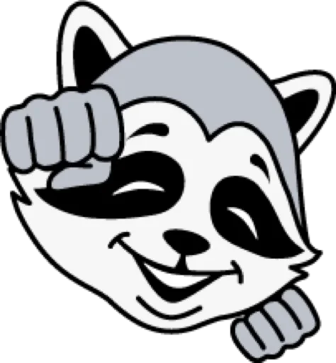 🥳 Стикер «raccoon» для Telegram