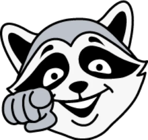 👇 Стикер «raccoon» для Telegram