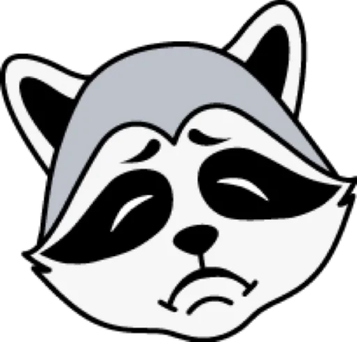 😔 Стикер «raccoon» для Telegram