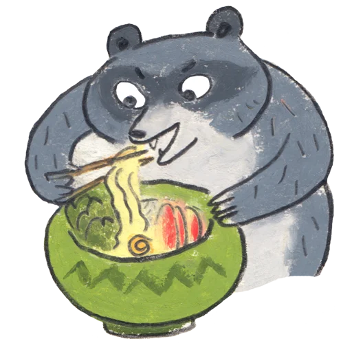 🍜 Стикер «racoon osier forest» для Telegram