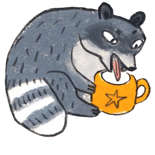 ☕ Стикер «racoon osier forest» для Telegram