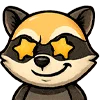 🤩 Эмодзи «енот Андрей» для Telegram