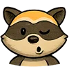 😚 Эмодзи «енот Андрей» для Telegram