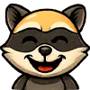 😂 Эмодзи «енот Андрей» для Telegram