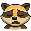 😩 Эмодзи «енот Андрей» для Telegram