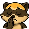 🤭 Эмодзи «енот Андрей» для Telegram