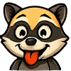 😛 Эмодзи «енот Андрей» для Telegram