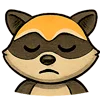 😞 Эмодзи «енот Андрей» для Telegram