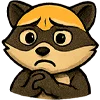 🙁 Эмодзи «енот Андрей» для Telegram