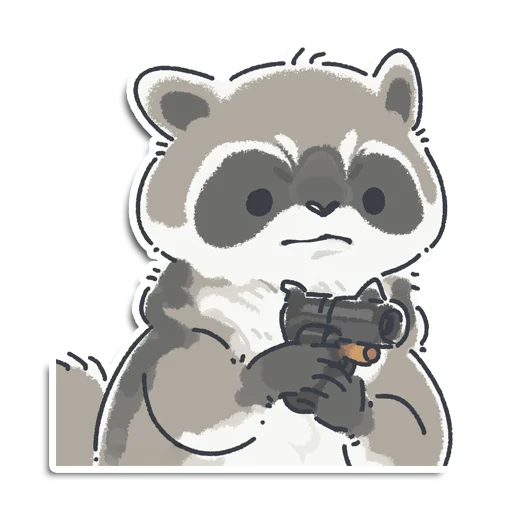 🔫 Стикер «Енотик Йен» для Telegram