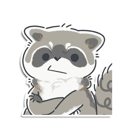🫤 Стикер «Енотик Йен» для Telegram