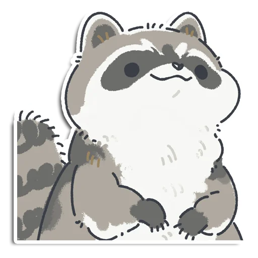 🙂 Стикер «Енотик Йен» для Telegram