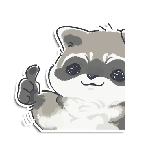 👍 Стикер «Енотик Йен» для Telegram