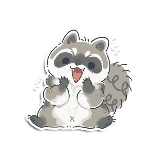 🤩 Стикер «Енотик Йен» для Telegram
