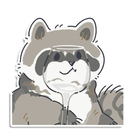 🙃 Стикер «Енотик Йен» для Telegram