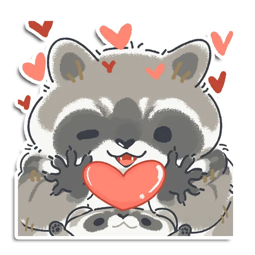 ❤️ Стикер «Енотик Йен» для Telegram