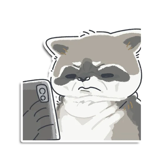 😐 Стикер «Енотик Йен» для Telegram