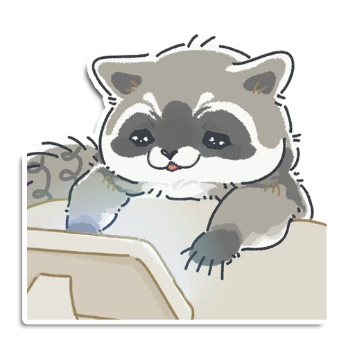🥺 Стикер «Енотик Йен» для Telegram