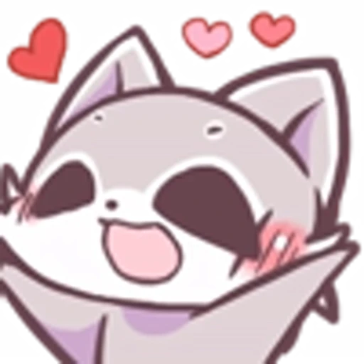🥰 Эмодзи «Raccoon And Rabbit Emoji» для Telegram