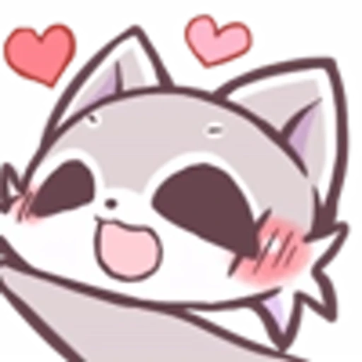 🥰 Эмодзи «Raccoon And Rabbit Emoji» для Telegram