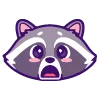 😲 Эмодзи «енот» для Telegram