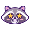 🤩 Эмодзи «енот» для Telegram