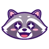 🤩 Эмодзи «енот» для Telegram