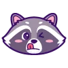 😋 Эмодзи «енот» для Telegram